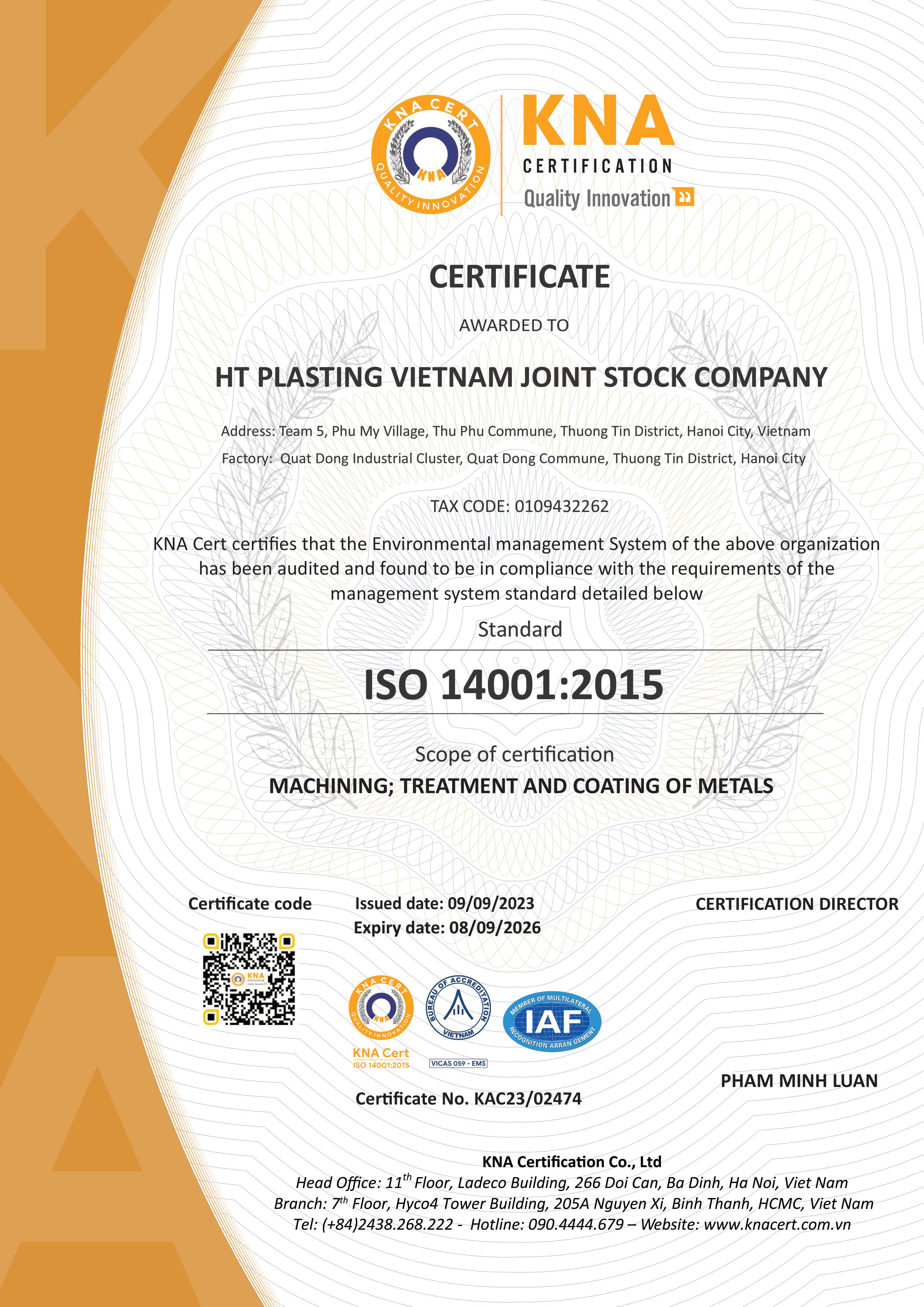 HT Plasting Vietnam JSC